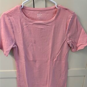 J. Crew Pink/Melon Short Sleeve Tee